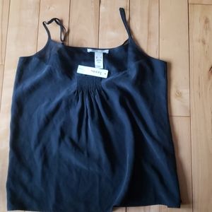 Chinese laundry Black silk camisole